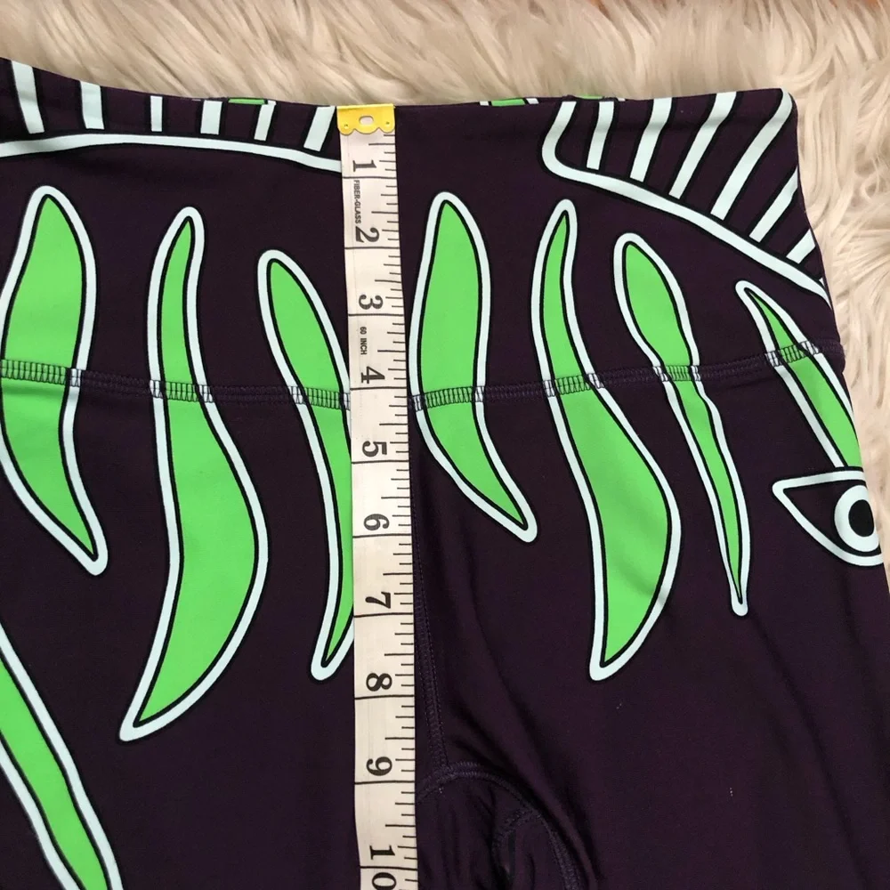 Tory Burch Weightless Printed 7/8 Legging Zebra High Waist Purple Green size XS